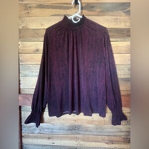 Banana Republic Dark Patterned Blouse